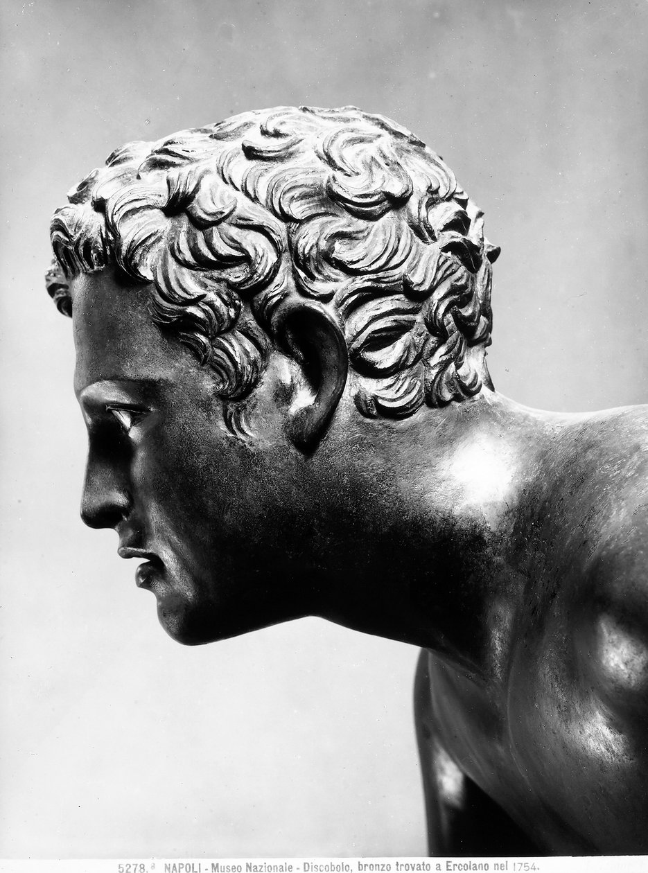 Pozlacená bronzová tvář Discobolus od Roman Roman