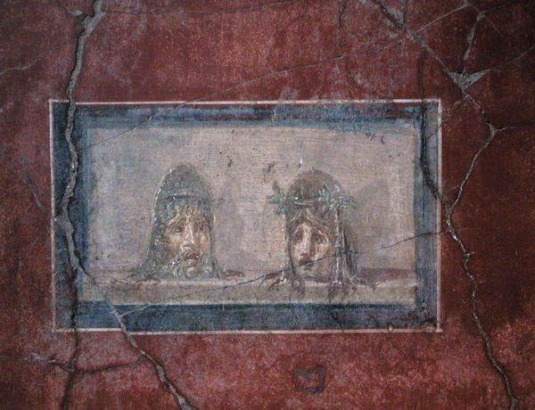Dvě divadelní masky, 1. století př. n. l. - 79 n. l. od Roman Roman