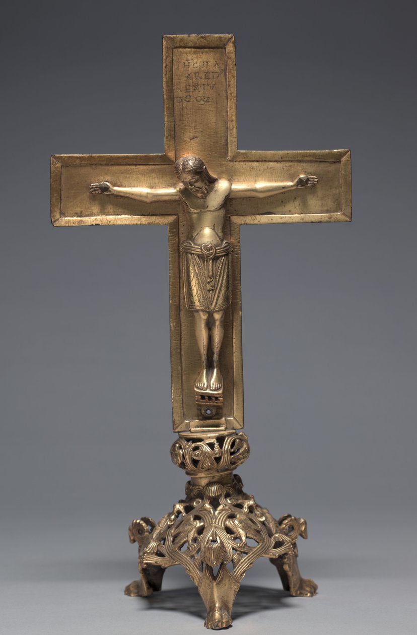 Oltářní kříž se stojanem, Hildesheim, Dolní Sasko, 1140-1150 od Romanesque