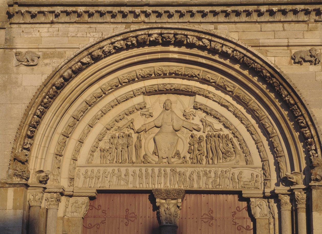 Vezelay Cathedral Tympanum (Yonne 89) od Romanesque