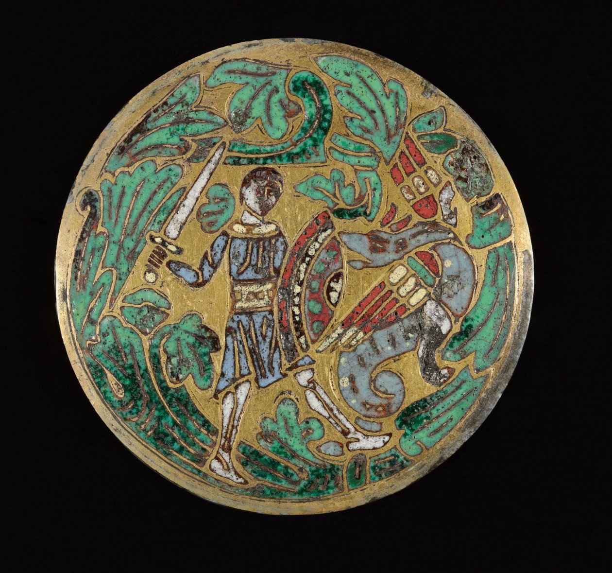 Warrior Fighting a Dragon, c.1170-1180 od Romanesque