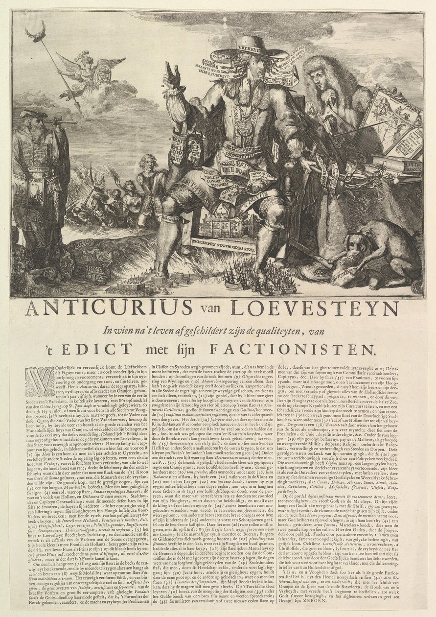 Anticurius van Loevesteyn.n.d. od Romeyn de Hooghe