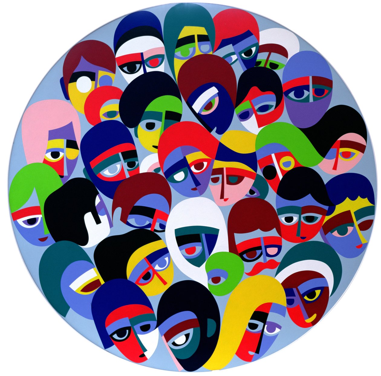 We the Peoples... 1984 (akryl na palubě) od Ron Waddams