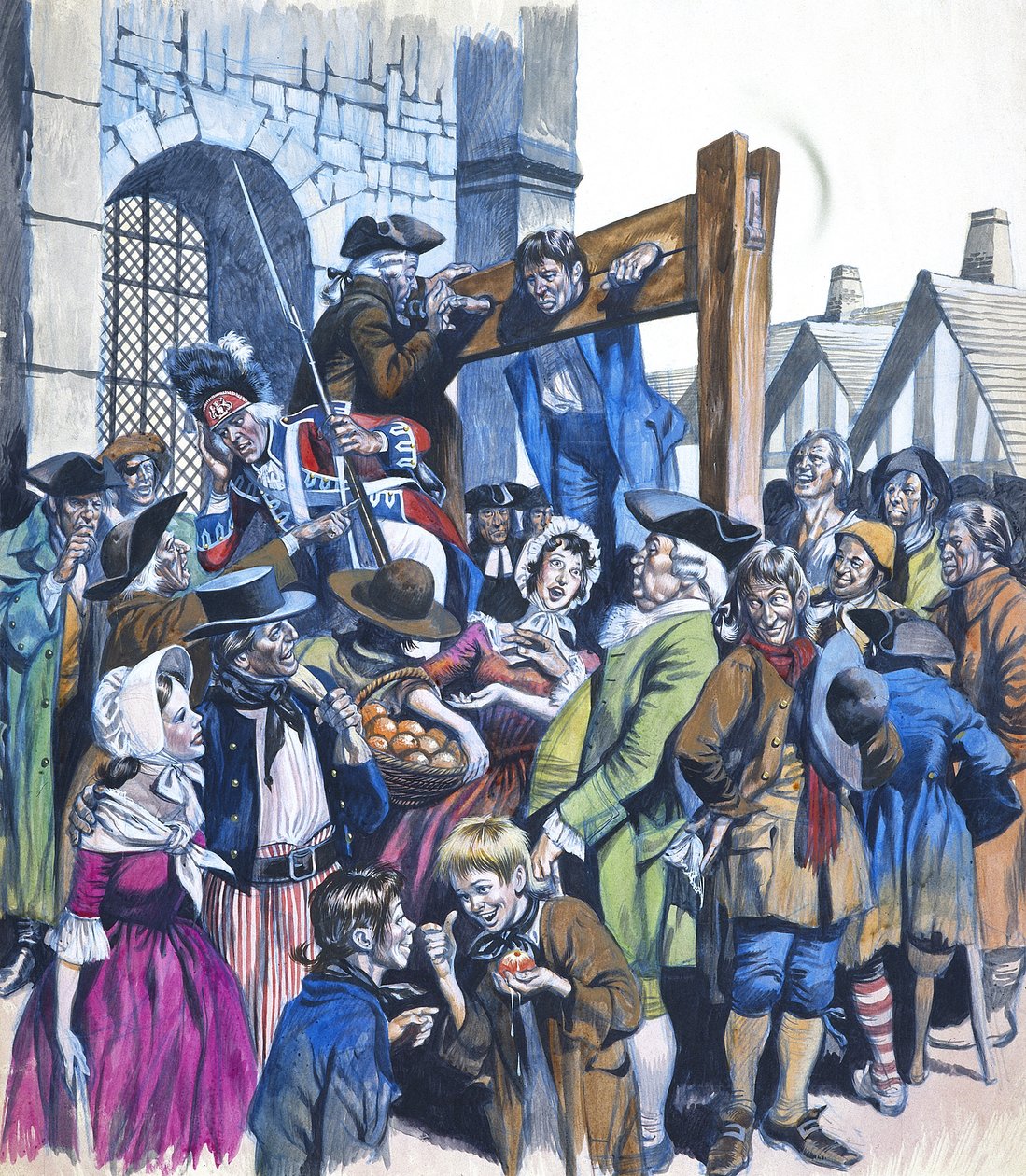 Daniel Defoe (1660-1731) (kvaš na papíře) od Ron Embleton