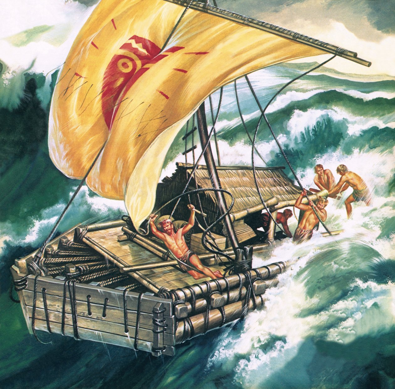 Plavba lodi Kon-Tiki od Ron Embleton