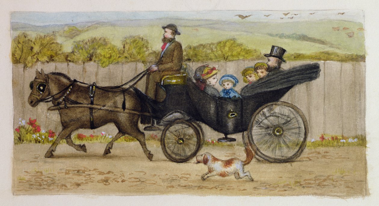 In the Carriage, Addiscombe, 1883 od Rosa Clementina Petherick