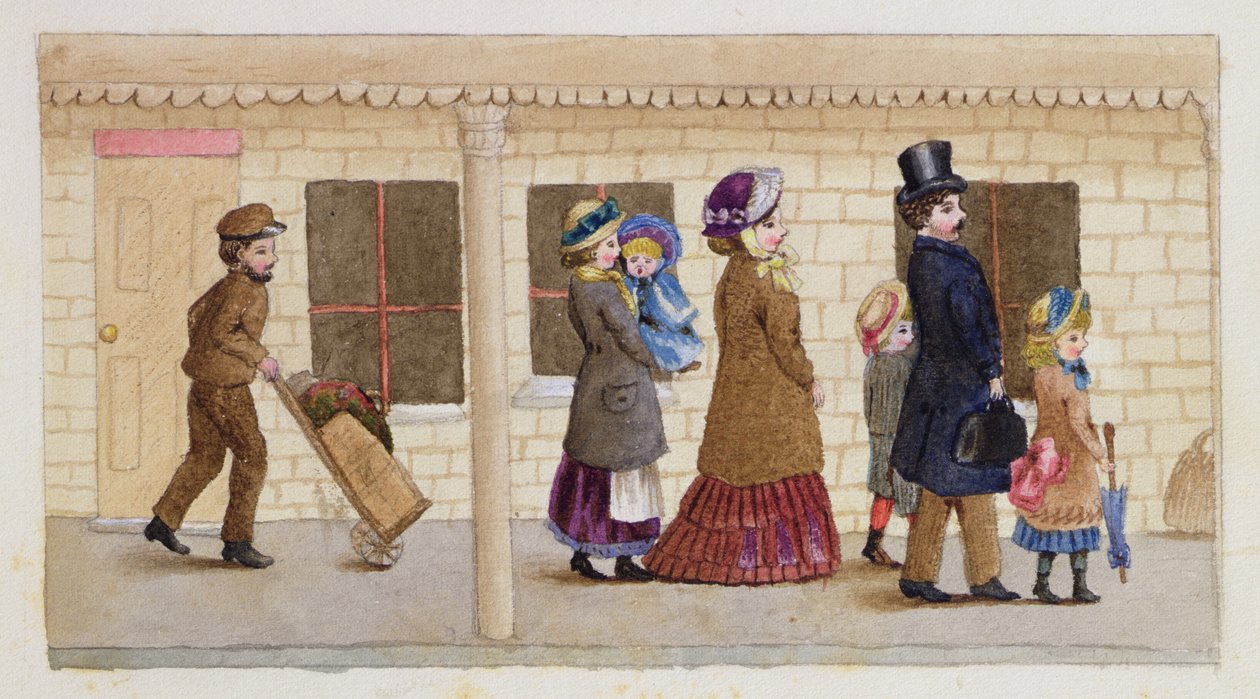 Na nástupišti stanice, Addiscombe, 1883 od Rosa Clementina Petherick