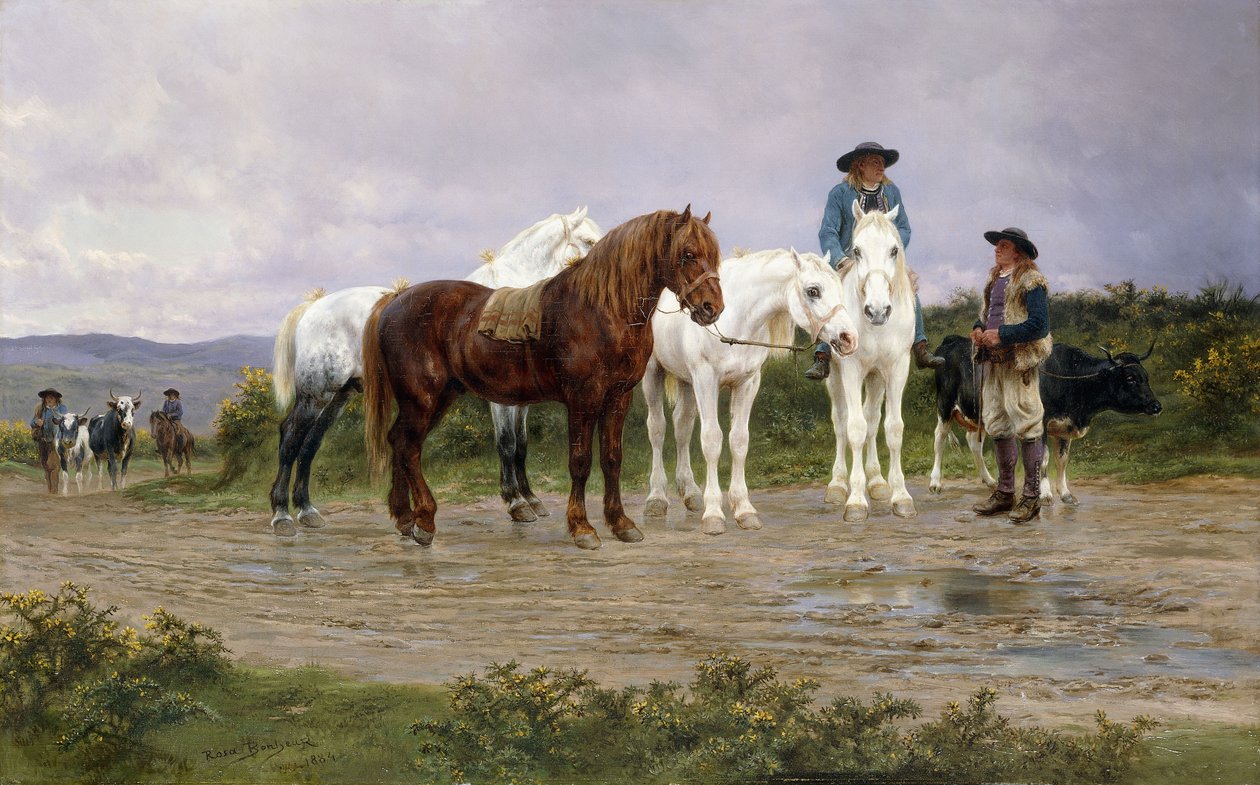 Farmářský trh v Pyrenejích, 1884 od Rosa Bonheur