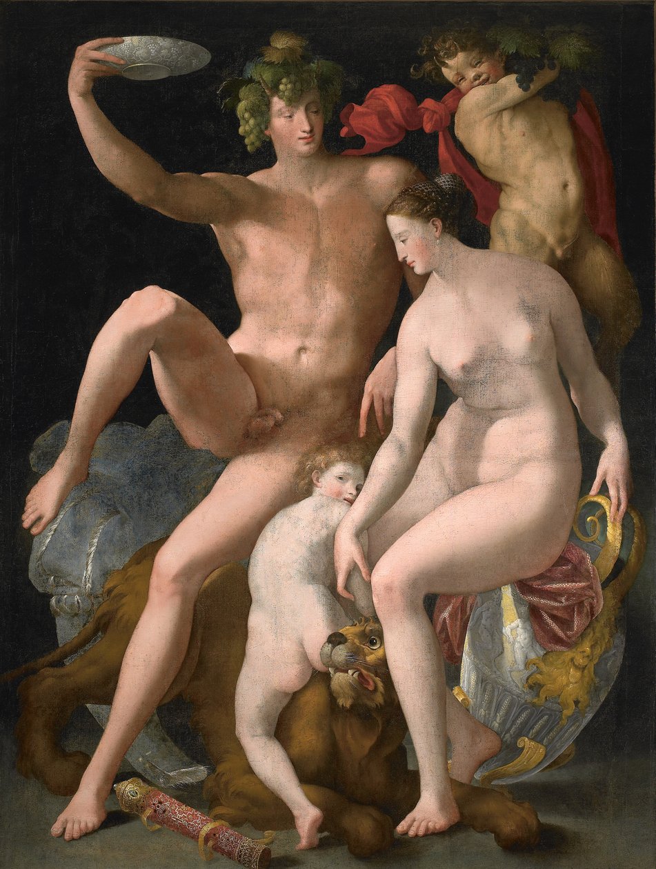 Bacchus, Venuše a Cupid, kolem roku 1535. od Rosso Fiorentino