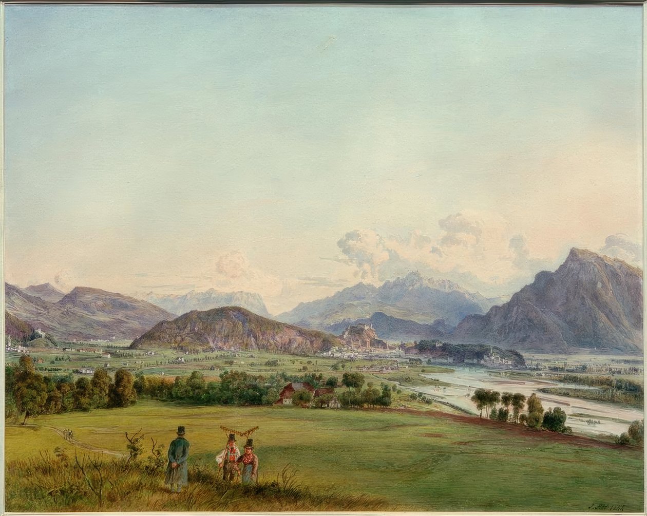 Pohled na Salzburg od Rudolf von Alt