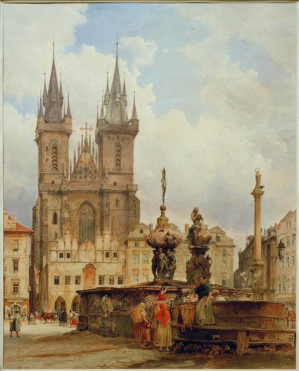 Týnský chrám v Praze od Rudolf von Alt