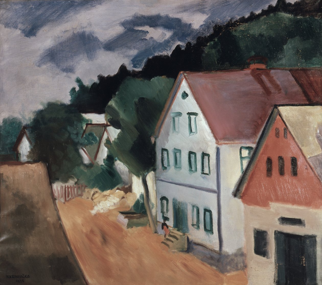 Cesta ve vesnici od Rudolf Kremlicka