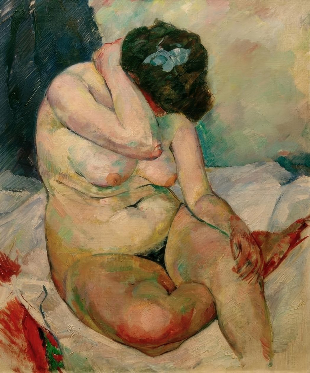 Sedící ženský akt, Paříž od Rudolf Levy