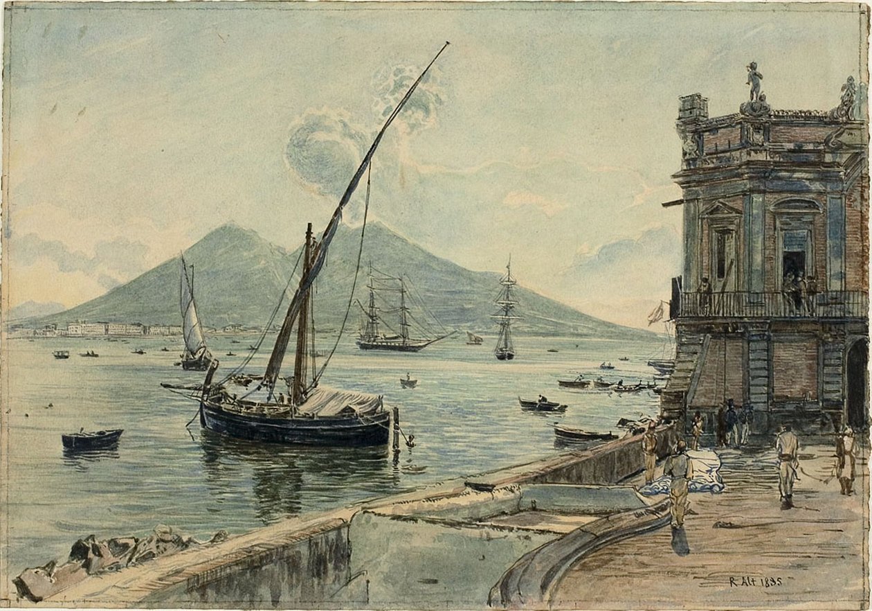 Neapol s Vesuvem od Rudolf von Alt