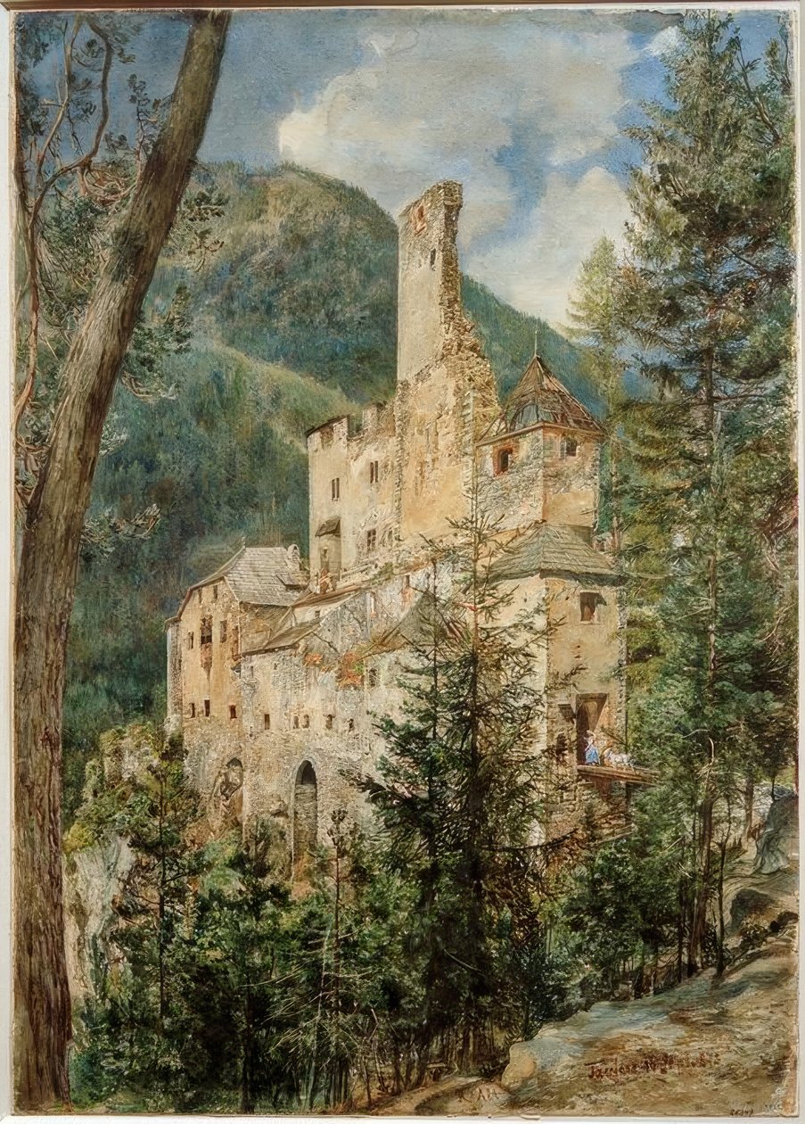 Zámek Taufers v Südtirol od Rudolf von Alt