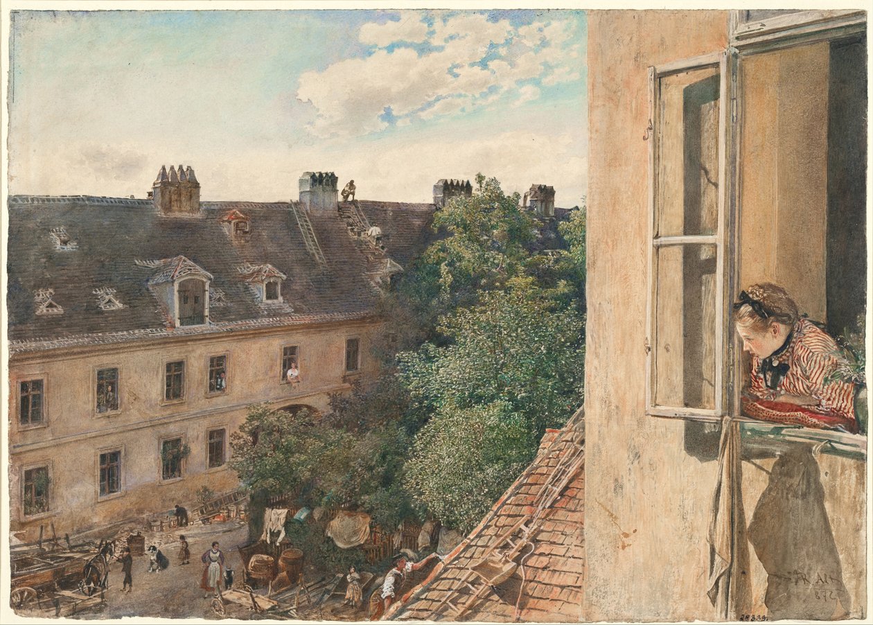 Pohled na Alservorstadt, 1872 od Rudolf von Alt