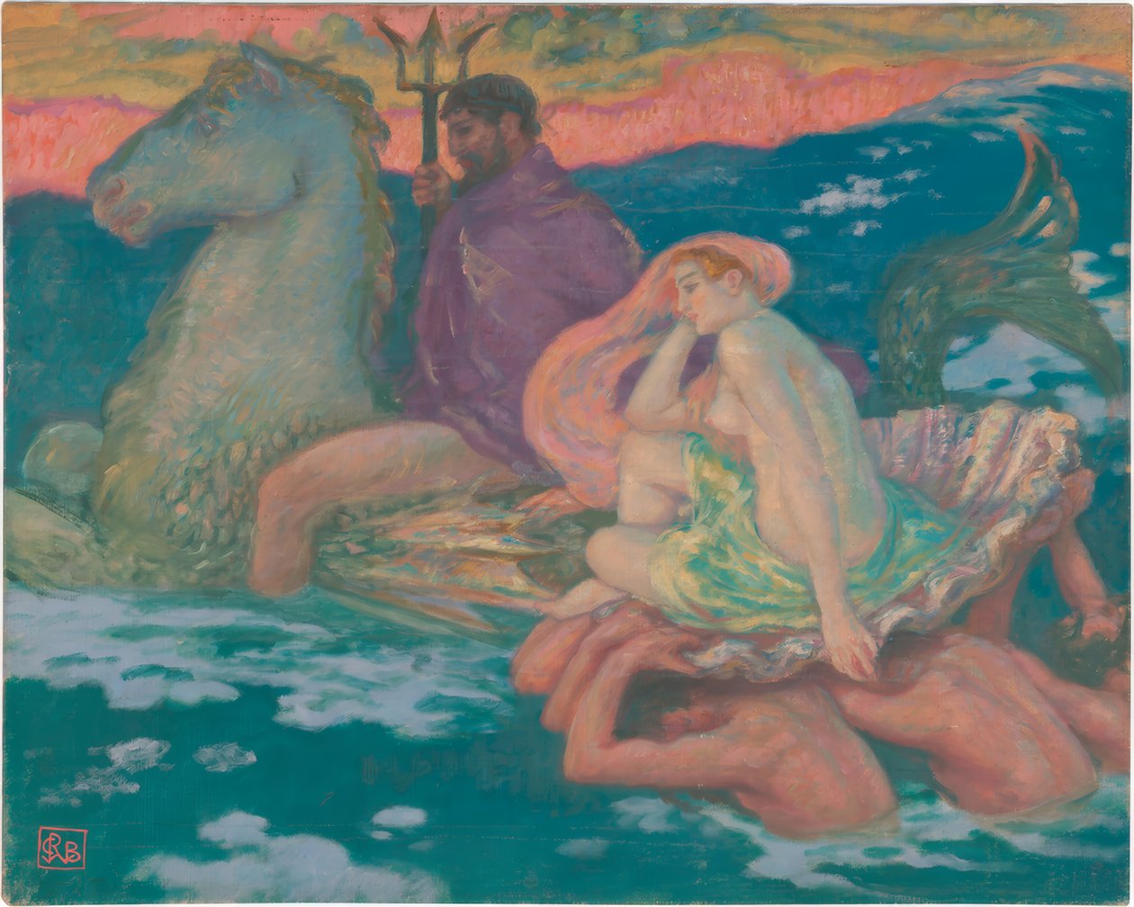 Poseidon a Amfitrit od Rupert Bunny