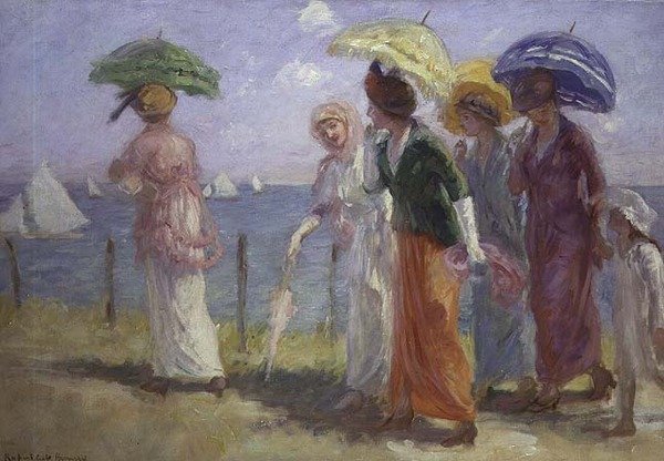 Promenáda na pláži od Rupert Charles Wolston Bunny