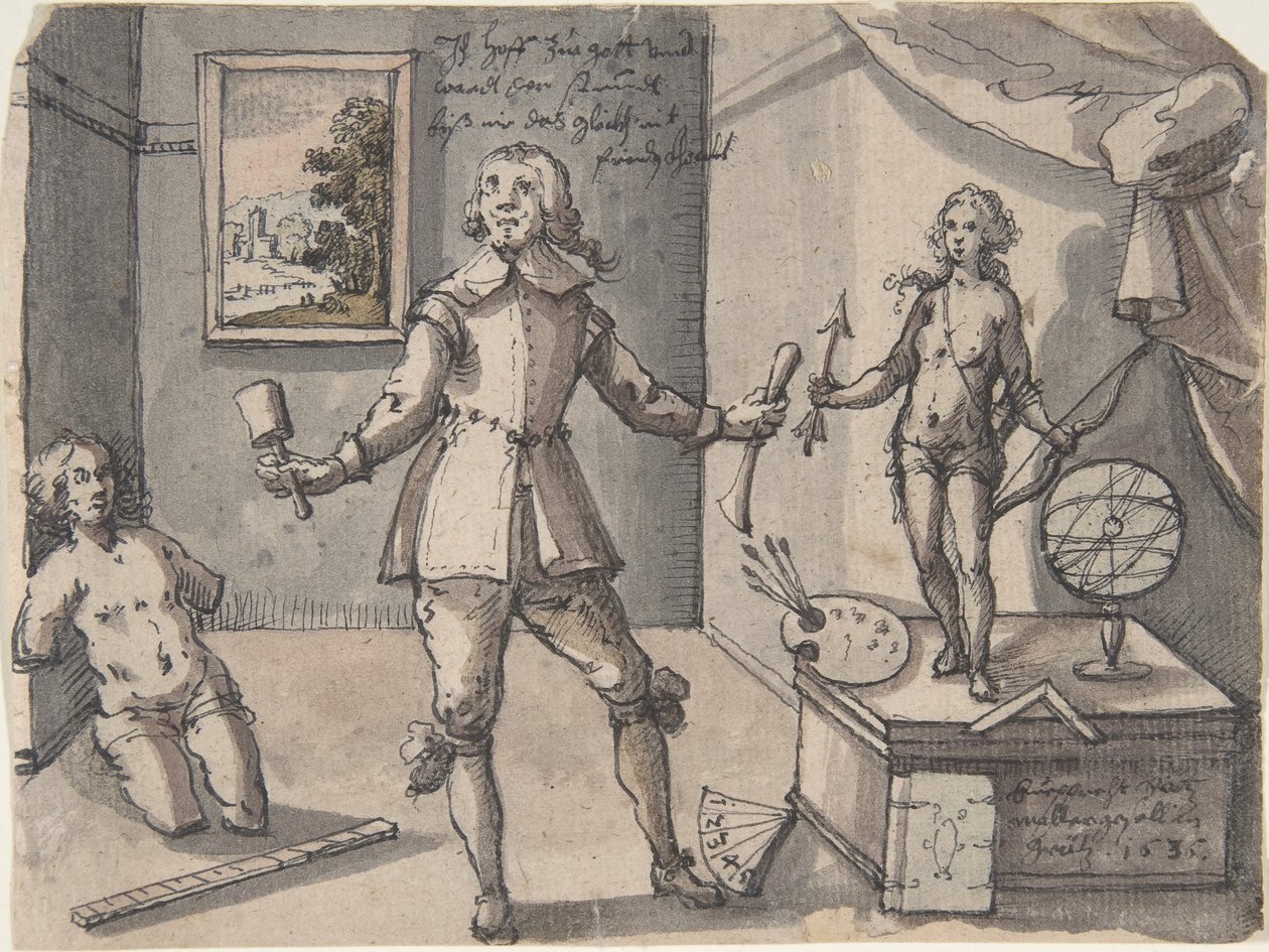 Umělec ve svém ateliéru, 1636. od Ruprecht Bartz
