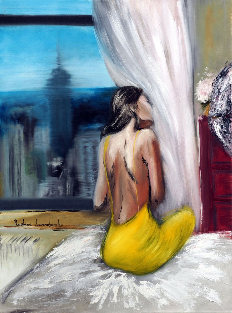 Pillow Talk, 2022 (olej na plátně) od Ruslana Levandovska