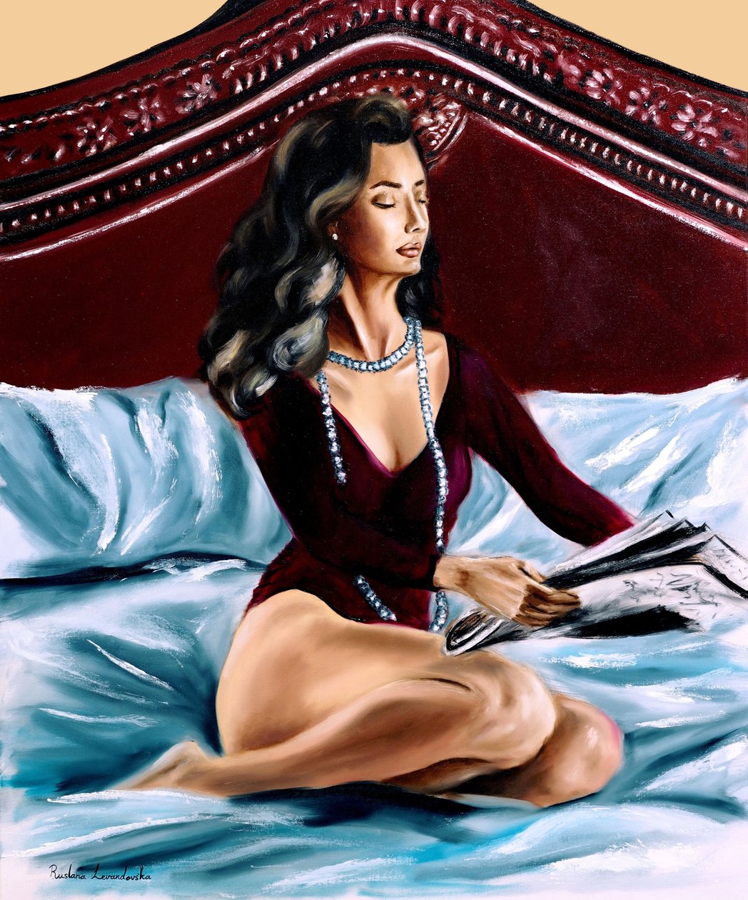 Čtenář II, 2023 (olej na plátně) od Ruslana Levandovska