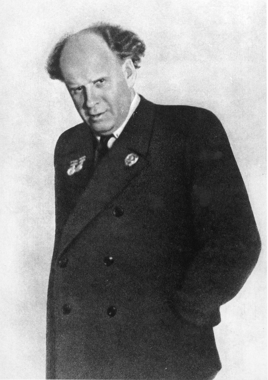 Sergei Eisenstein (1898-1948) kolem roku 1943, od Serge Eisenstein, Reflexions dun Cineaste, vydáno v Moskvě, 1958 od Russian Photographer