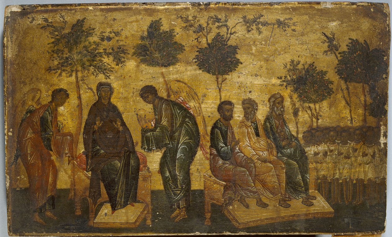 Ikona Spravedlivých v ráji, počátek 16. století od Russian School
