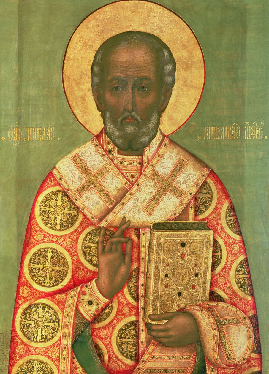 Mikuláše, Moskevská škola (tempera na panelu) od Russian School