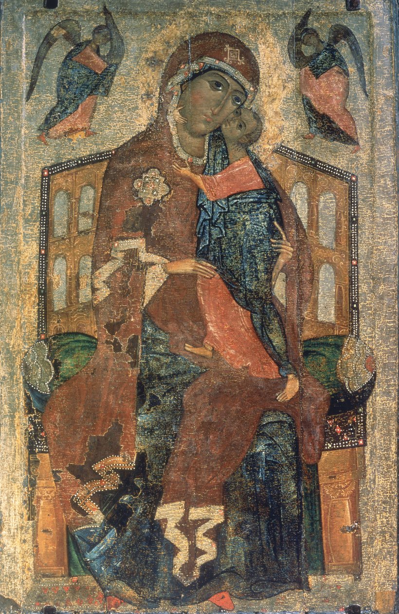 Panna z Tolgu, Jaroslavlská škola, 13. století (tempera na panelu) od Russian School