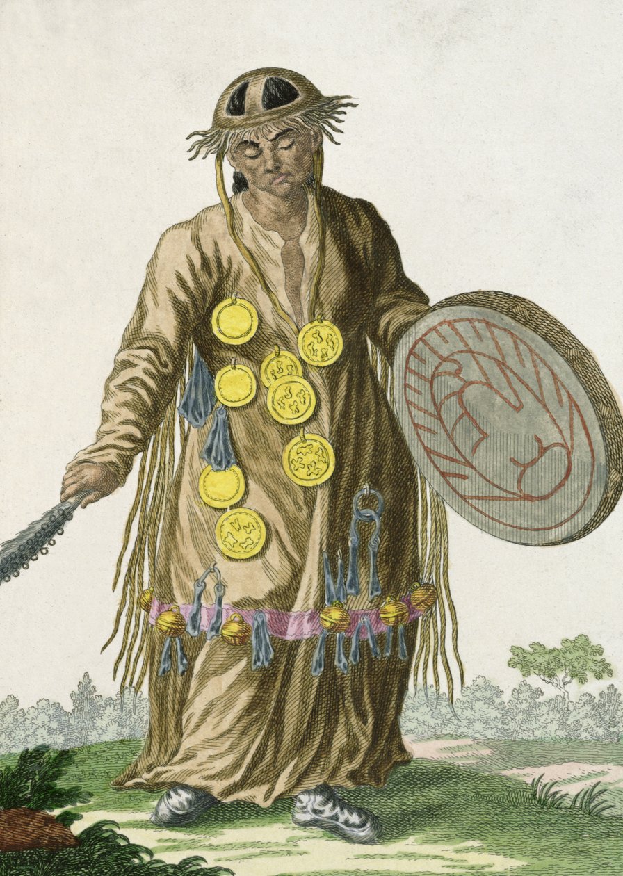 Mongolský šaman, 1820 od Russian School