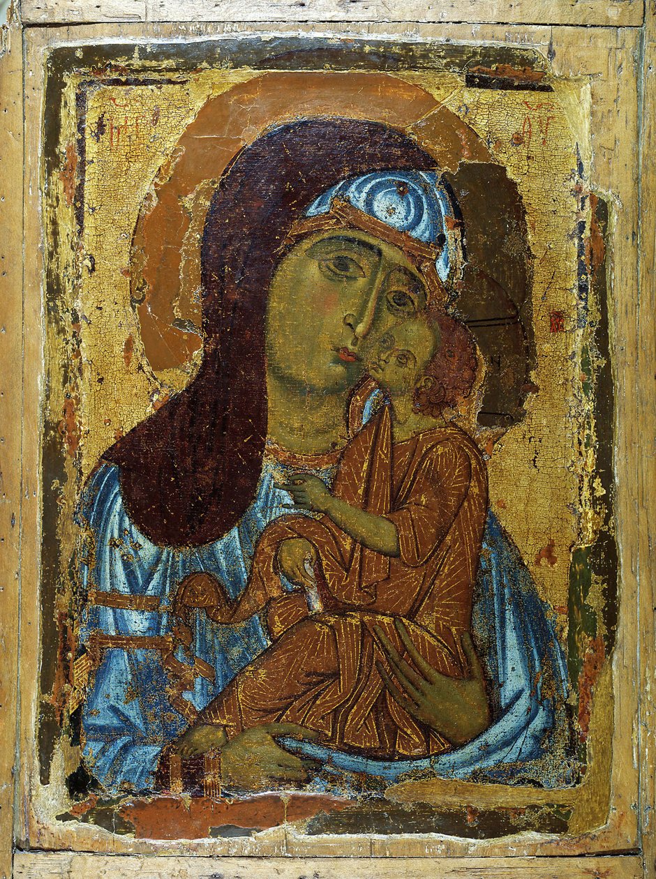 Panna Eleusa, počátek 13. století. od Russian icon.