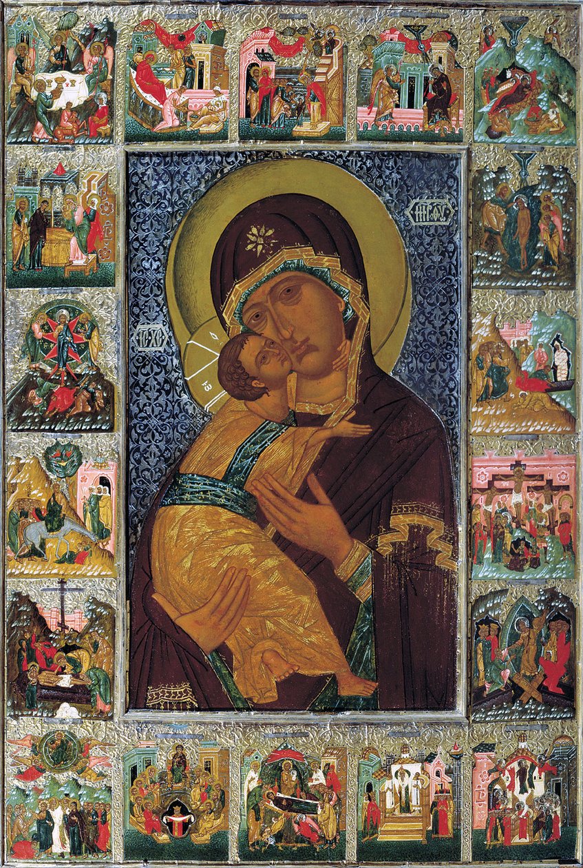 Panna Vladimíra, 16. století. od Russian icon.