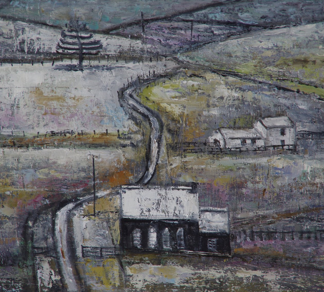 Zimní scéna s kaplí (detail) od Ruth Addinall