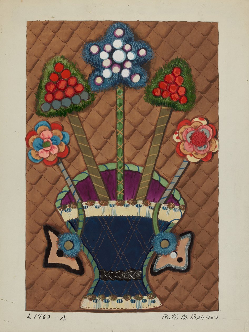 Coverlet Applique Quilt, c. 1936. od Ruth M Barnes
