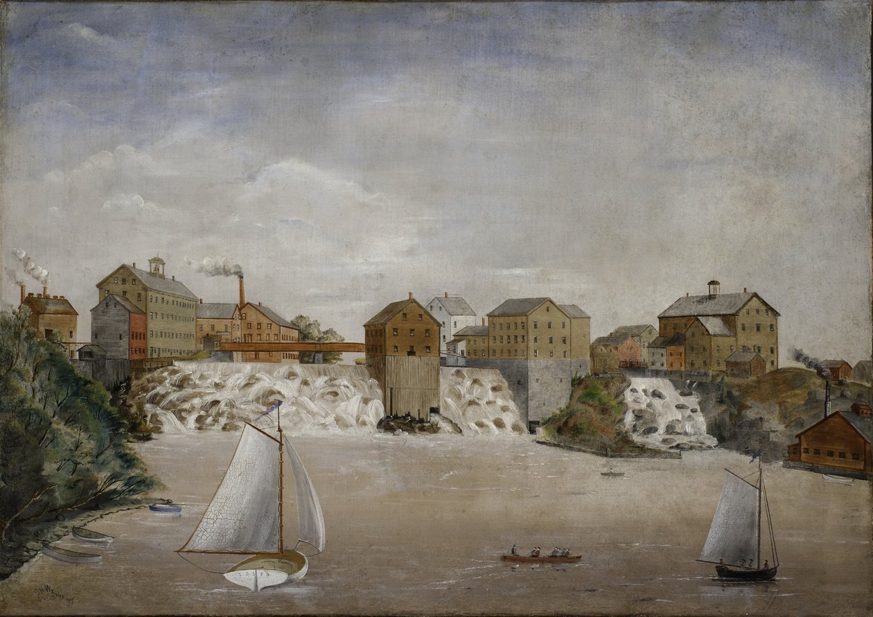 Falls of Vergennes, kolem 1875-76 od S. H. Washburn