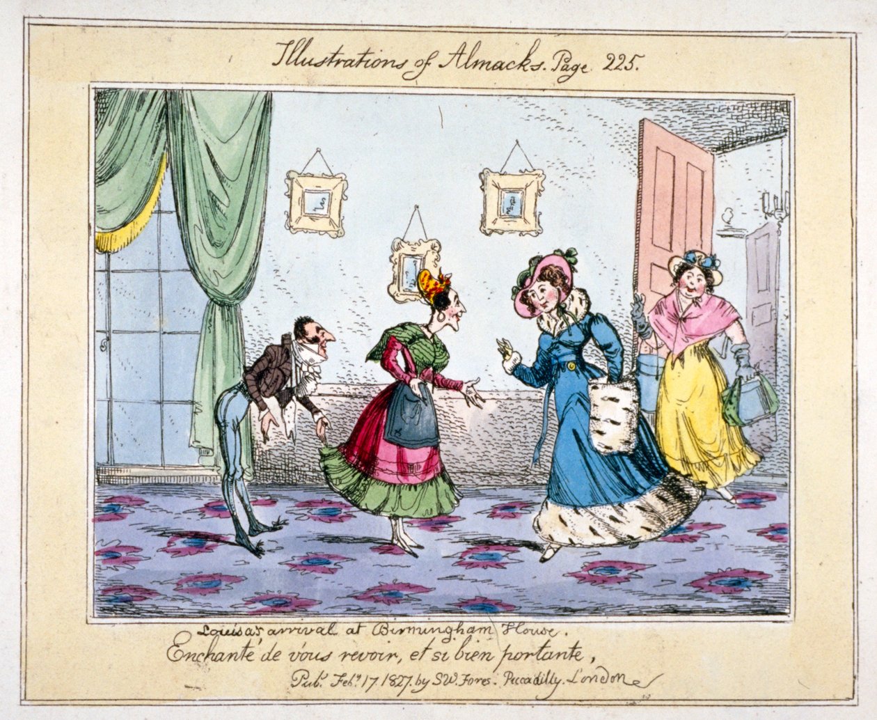 „Příjezd Louisy do Birmingham House“, 1827 od SW Fores