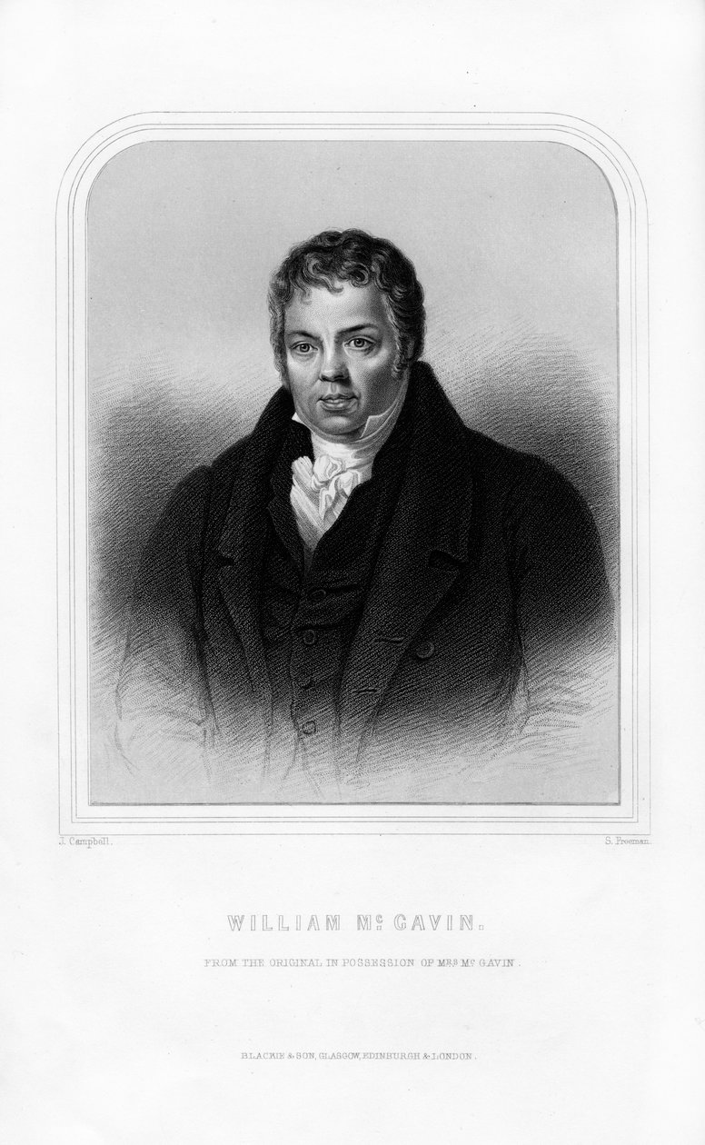 William McGavin , skotský kontroverzní, 1870. od S. Freeman