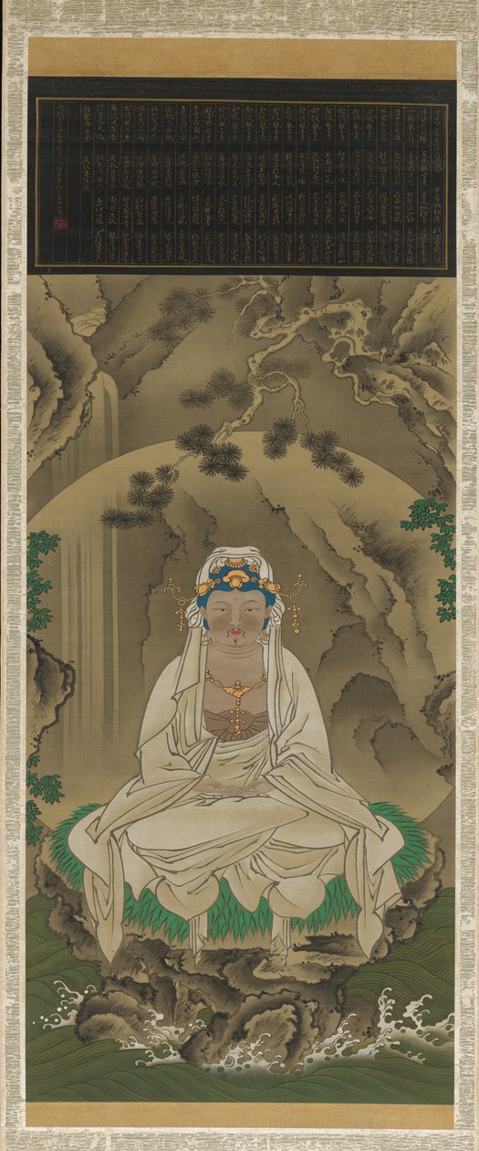Kannon v bílém rouchu, 1823. od Sakai Hoitsu