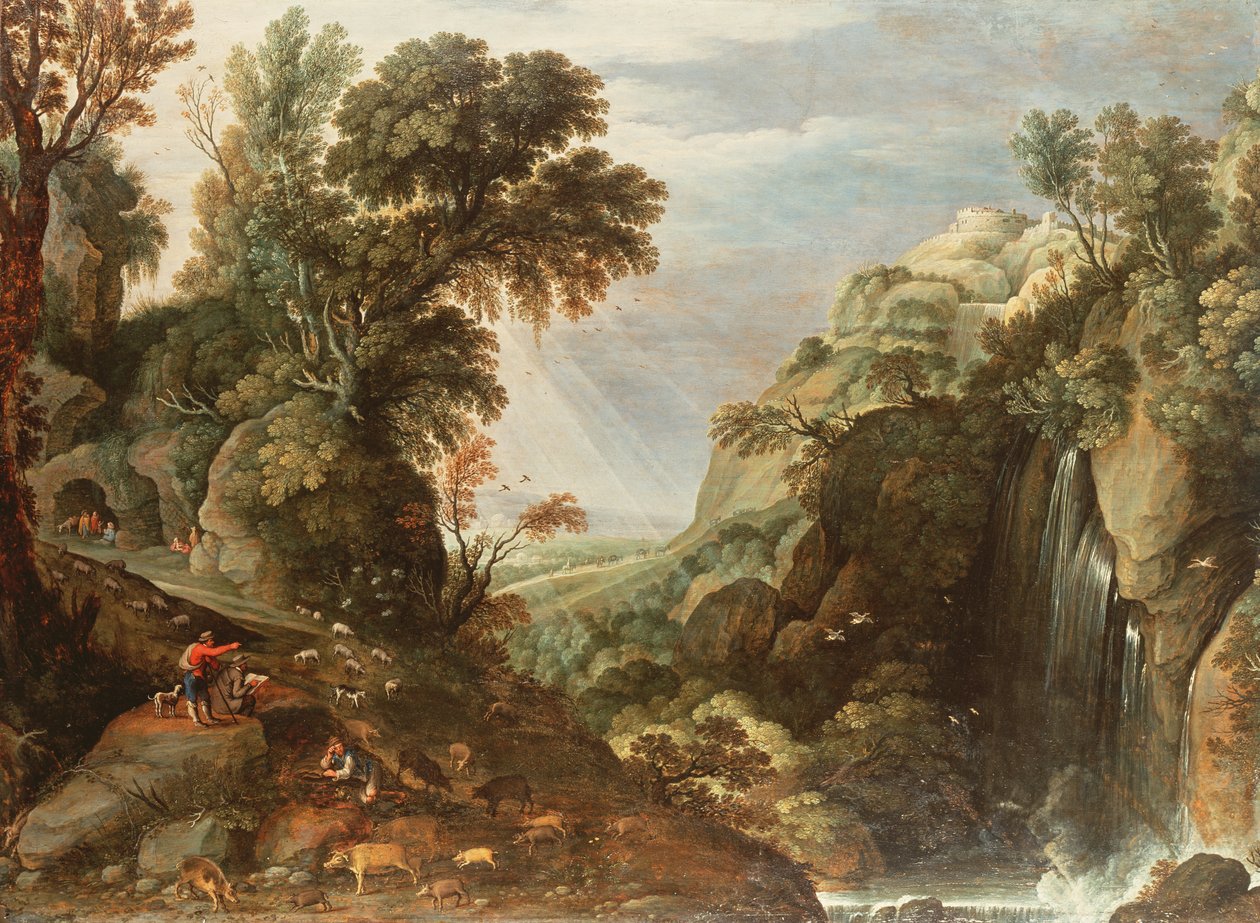 Klasická krajina od Salomon van Ruisdael or Ruysdael
