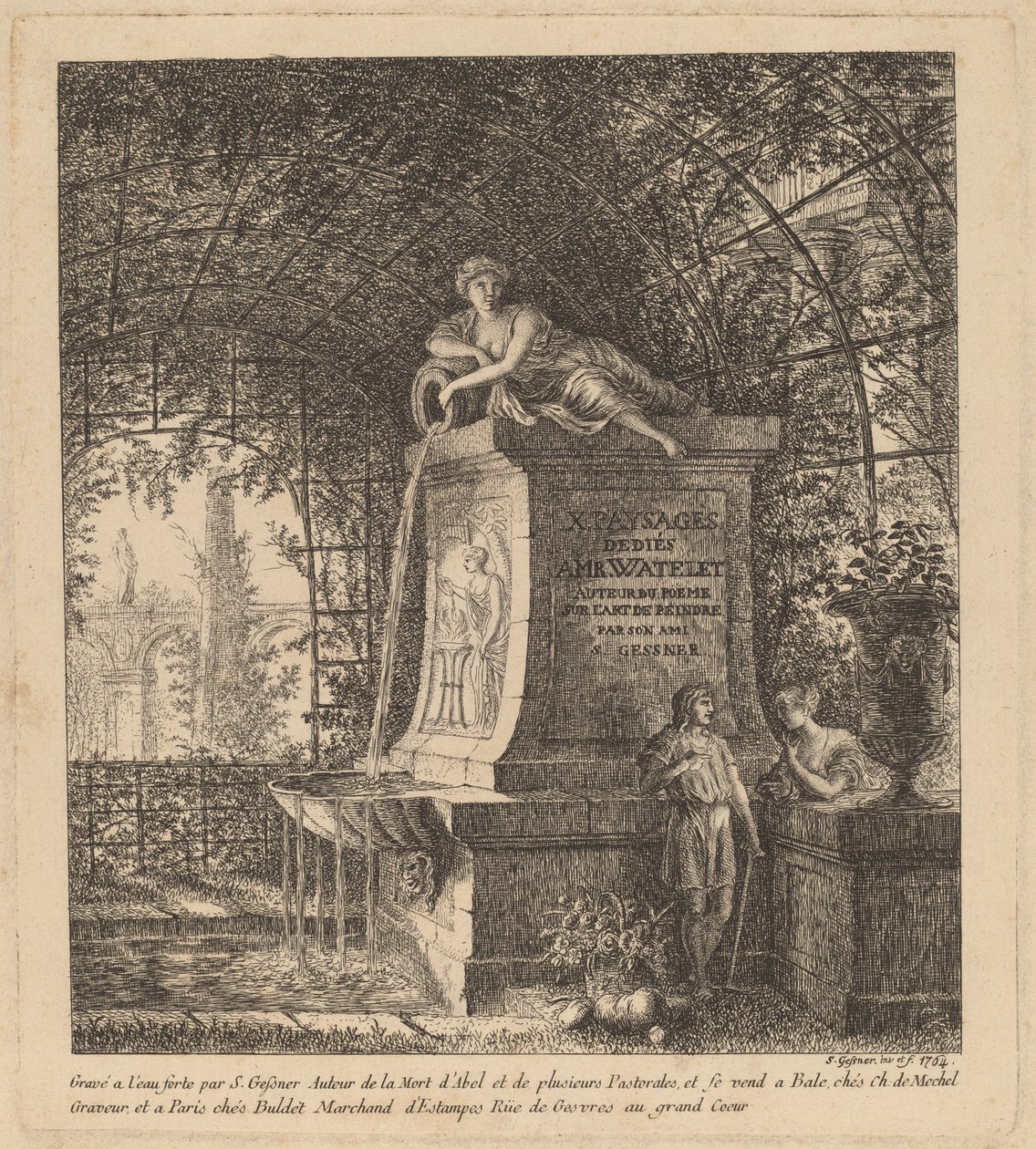 Fontána v letohrádku, 1764. od Salomon Gessner