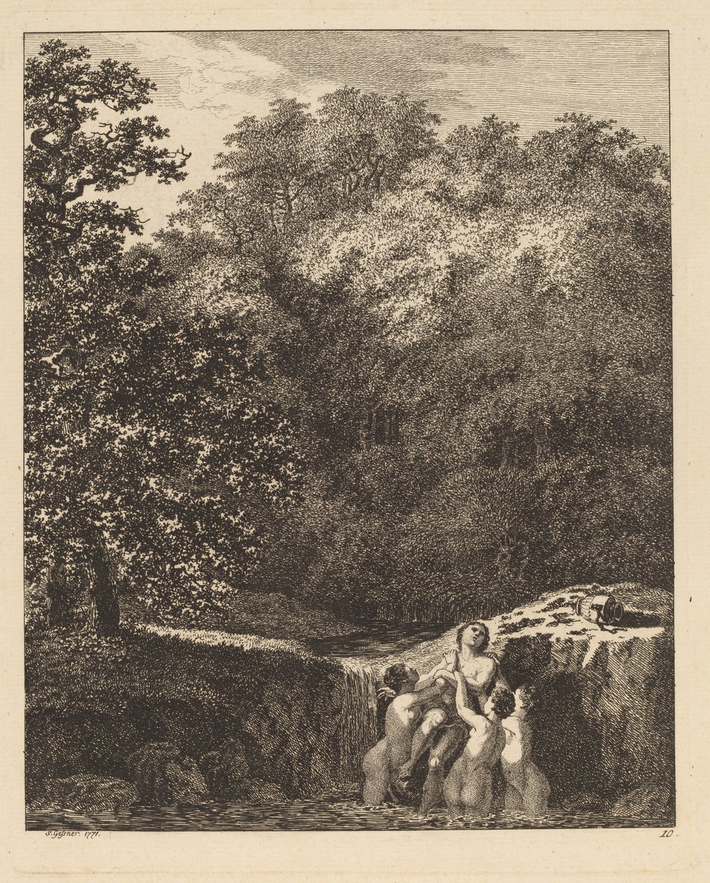 Hylas a nymfy od Salomon Gessner