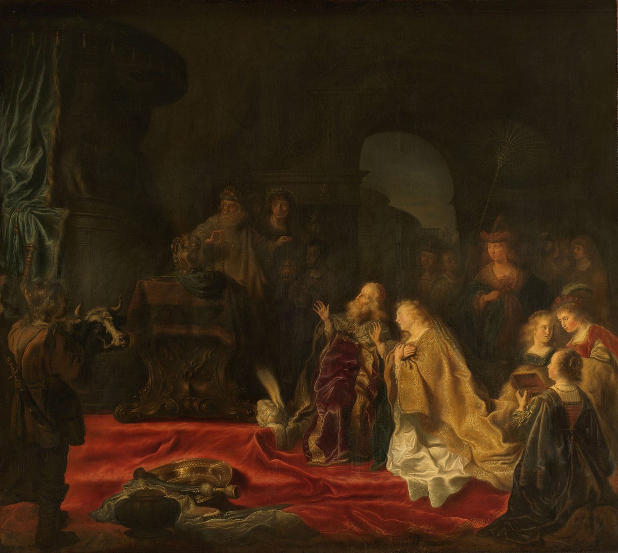Modloslužba krále Šalamouna od Salomon Koninck
