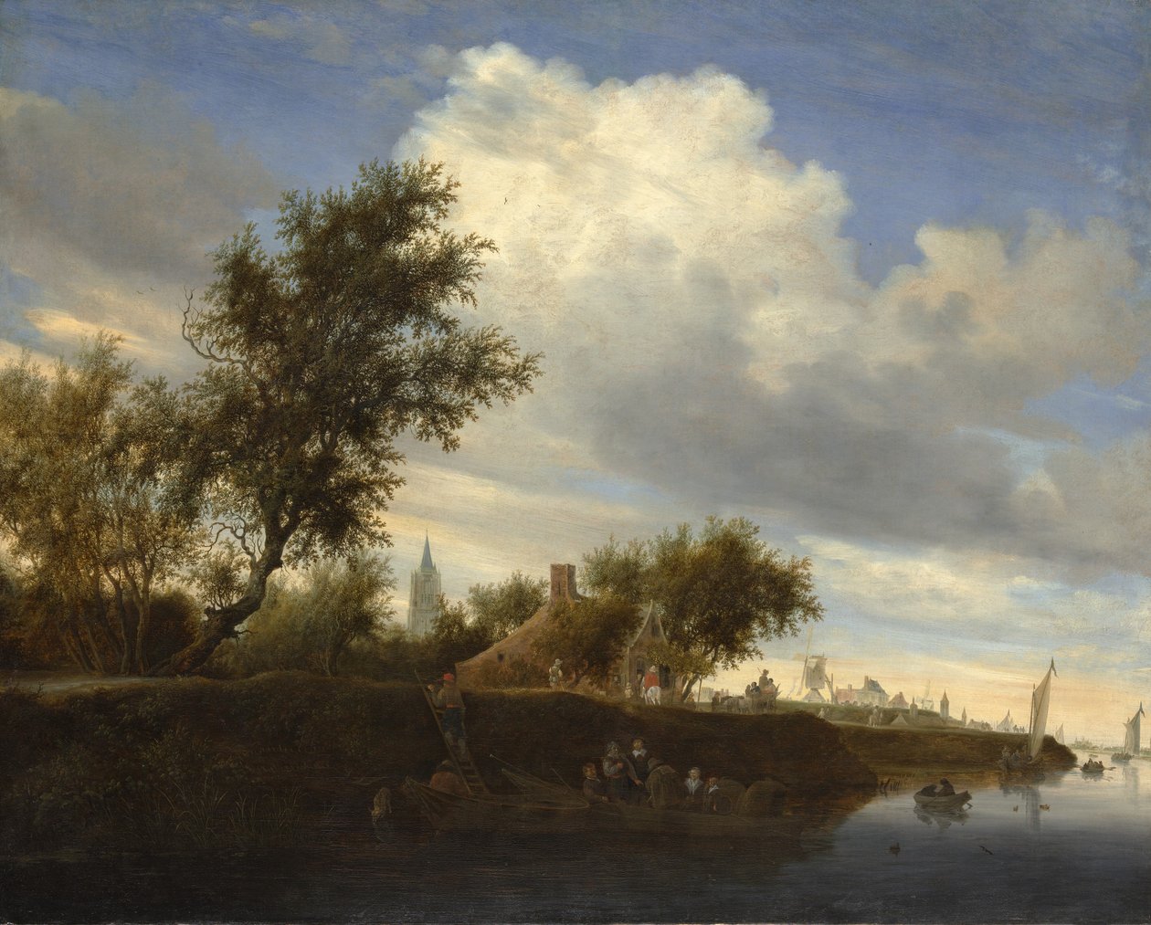 Trajekt poblíž Gorinchem, 1646. od Salomon Ruysdael