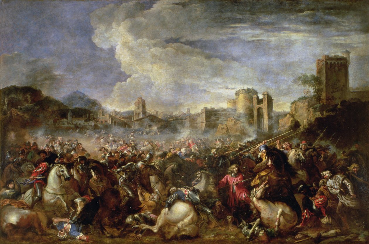Bojová scéna od Salvator Rosa