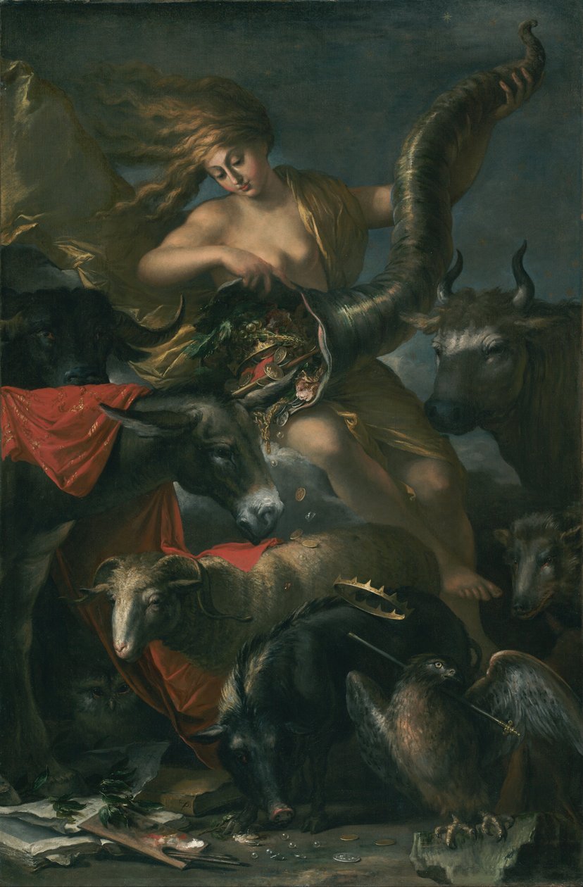 Alegorie štěstí od Salvator Rosa