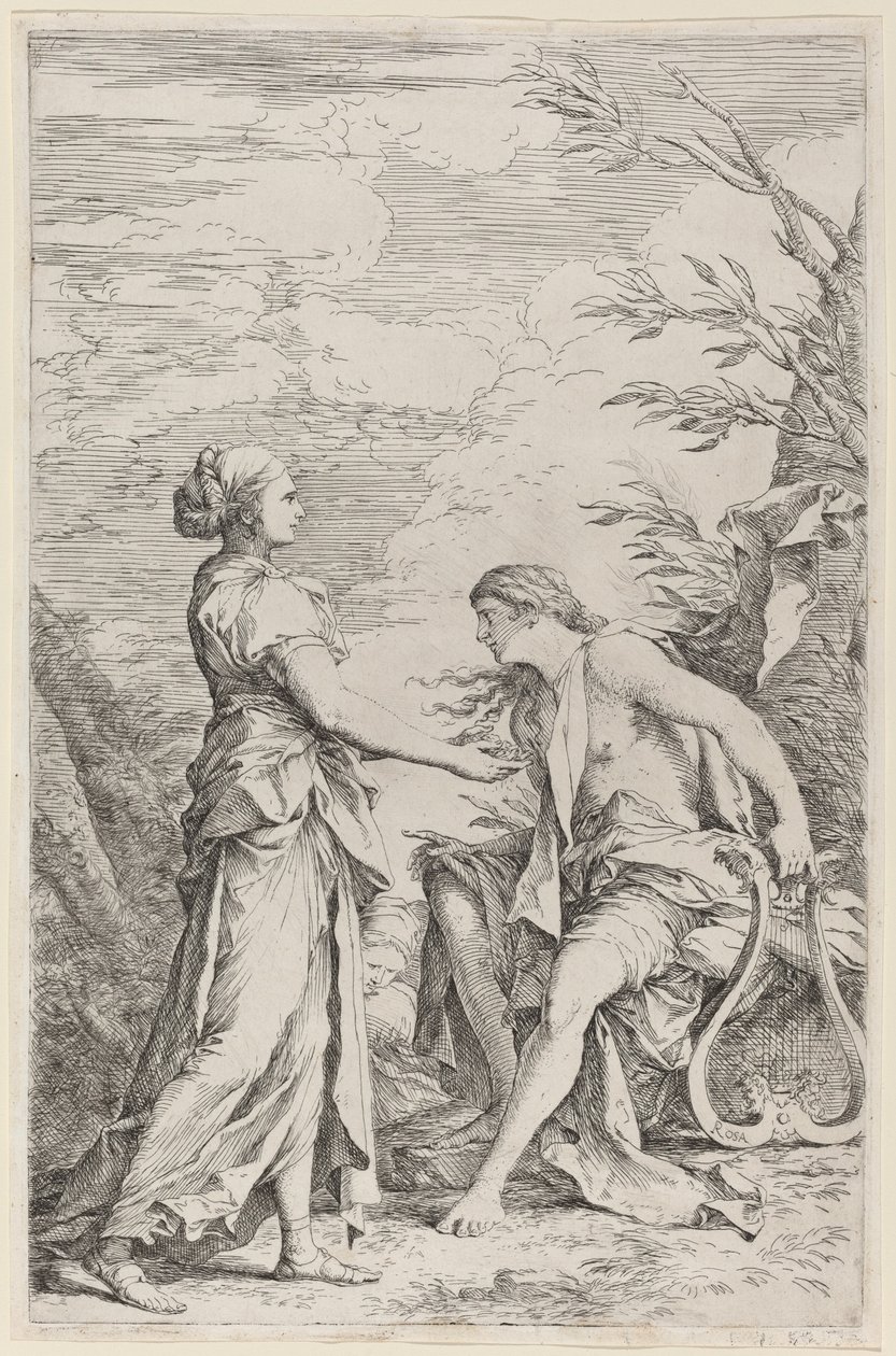 Apollo a kumská Sibyla od Salvator Rosa