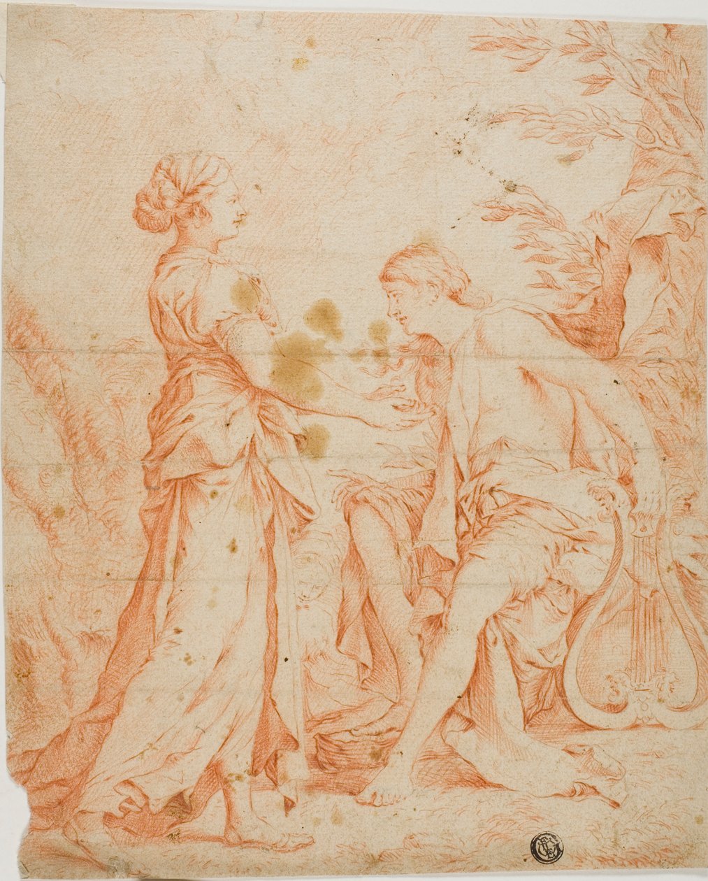 Apollón a kumeňská Sybila od Salvator Rosa