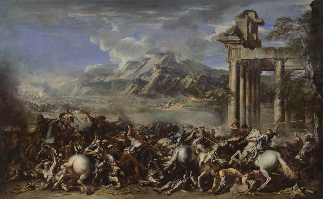 Hrdinská bitva, 1652 od Salvator Rosa