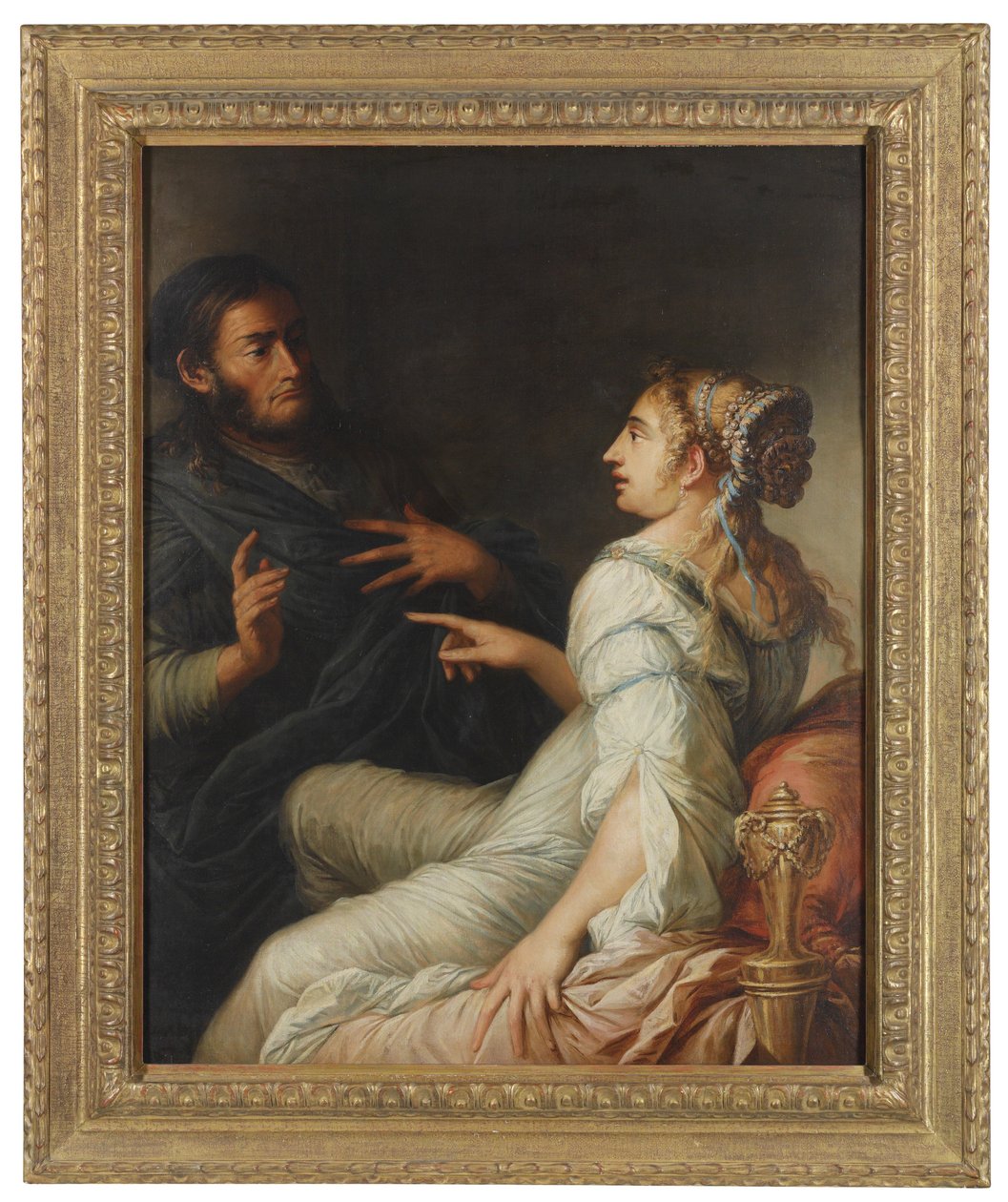 Phryne a Xenocrates od Salvator Rosa