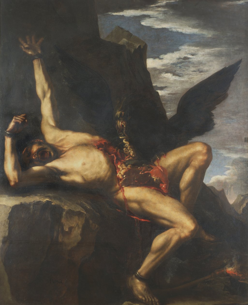 Prométheus a sup od Salvator Rosa